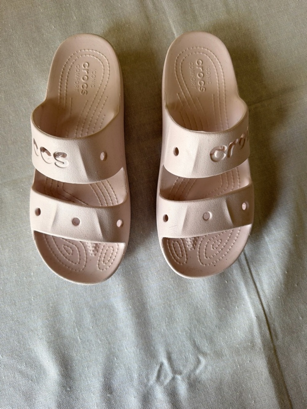 CROCS Baya Double-Strap Platform Slide Sandals in Light Pink - Picture 2 of 4